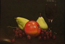 Fruit and Wine 03 - oil on board, 11" x 14" - SOLD