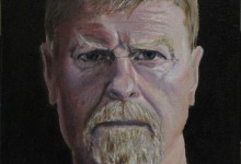 Self-portrait - oil on canvas, 8" x 8"